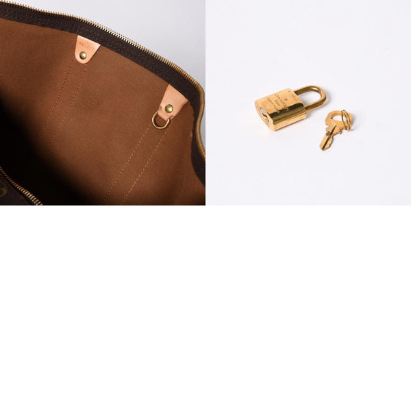 Very good condition LOUIS VUITTON Boston bag Keepall Bandouliere 45 Monogram M41418 Brown Gold hardware Used 4a000882