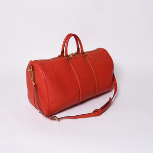 LOUIS VUITTON Monogram Empreinte Keepall Bandouliere Red DU2133 Good Condition Used 4a000747