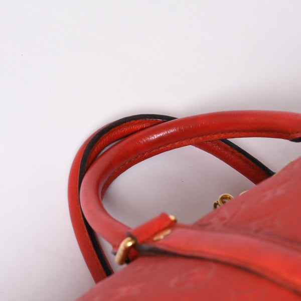 LOUIS VUITTON Monogram Empreinte Keepall Bandouliere Red DU2133 Good Condition Used 4a000747