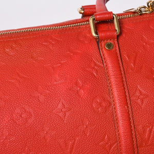 LOUIS VUITTON Monogram Empreinte Keepall Bandouliere Red DU2133 Good Condition Used 4a000747