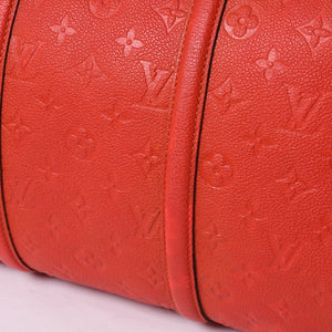 LOUIS VUITTON Monogram Empreinte Keepall Bandouliere Red DU2133 Good Condition Used 4a000747