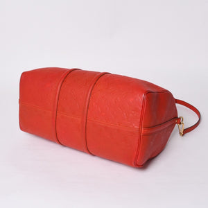 LOUIS VUITTON Monogram Empreinte Keepall Bandouliere Red DU2133 Good Condition Used 4a000747