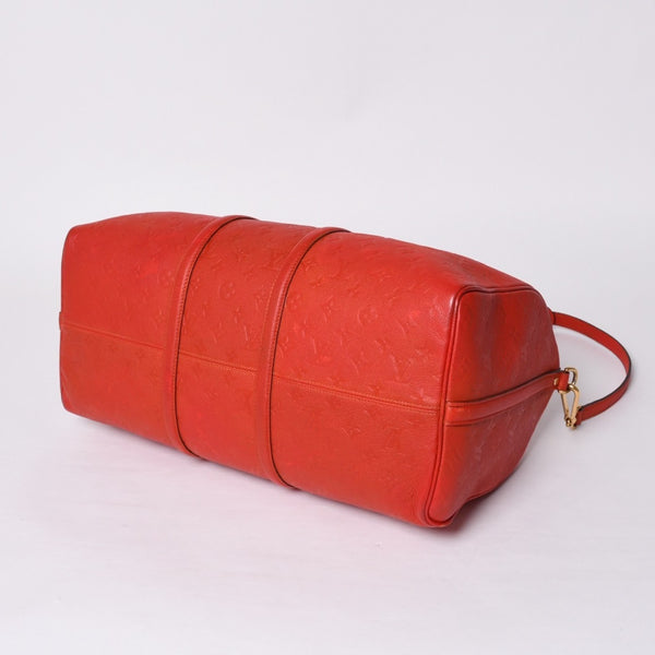 LOUIS VUITTON Monogram Empreinte Keepall Bandouliere Red DU2133 Good Condition Used 4a000747