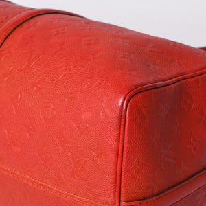 LOUIS VUITTON Monogram Empreinte Keepall Bandouliere Red DU2133 Good Condition Used 4a000747