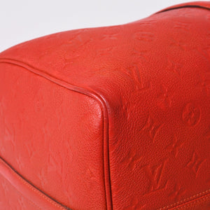LOUIS VUITTON Monogram Empreinte Keepall Bandouliere Red DU2133 Good Condition Used 4a000747