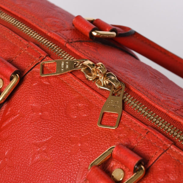 LOUIS VUITTON Monogram Empreinte Keepall Bandouliere Red DU2133 Good Condition Used 4a000747