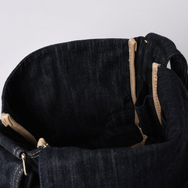 Very good condition CHANEL Shoulder bag Sparkling denim No. 10 Coco mark Navy A31987 Gold hardware Used 4a001141
