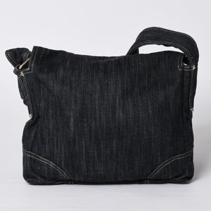 Very good condition CHANEL Shoulder bag Sparkling denim No. 10 Coco mark Navy A31987 Gold hardware Used 4a001141