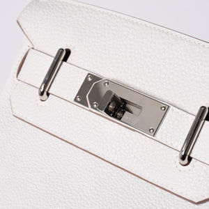 Like new Hermes Kelly Akkad PM B engraved one shoulder bag White silver hardware Used 4a001434
