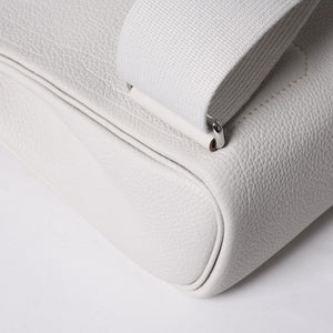 Like new Hermes Kelly Akkad PM B engraved one shoulder bag White silver hardware Used 4a001434