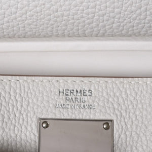 Like new Hermes Kelly Akkad PM B engraved one shoulder bag White silver hardware Used 4a001434