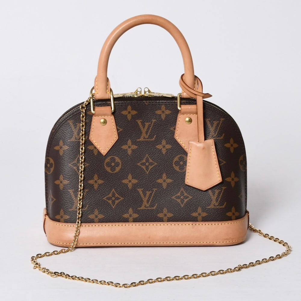 LOUIS VUITTON ルイヴィトン モノグラム アルマBB ハンドバッグ M53152 ショルダー 2WAY PVC ゴールド金具 美品 中古 4a001144