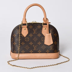 LOUIS VUITTON Monogram Alma BB handbag M53152 Shoulder 2WAY PVC Gold hardware Good condition Used 4a001144