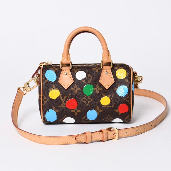 Very Good Condition LOUISVUITTON Louis Vuitton Yayoi Kusama Nano Speedy Multicolor 2WAY Mini Handbag M81979 Used 4a001168
