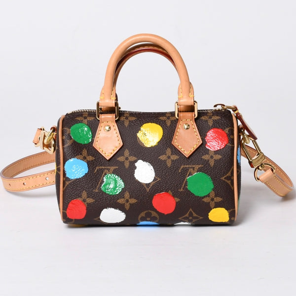 Very Good Condition LOUISVUITTON Louis Vuitton Yayoi Kusama Nano Speedy Multicolor 2WAY Mini Handbag M81979 Used 4a001168