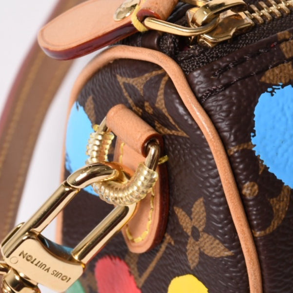 Very Good Condition LOUISVUITTON Louis Vuitton Yayoi Kusama Nano Speedy Multicolor 2WAY Mini Handbag M81979 Used 4a001168
