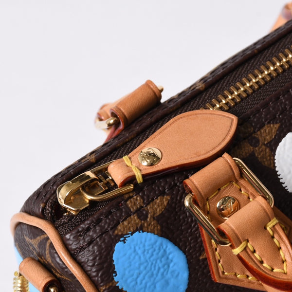 Very Good Condition LOUISVUITTON Louis Vuitton Yayoi Kusama Nano Speedy Multicolor 2WAY Mini Handbag M81979 Used 4a001168