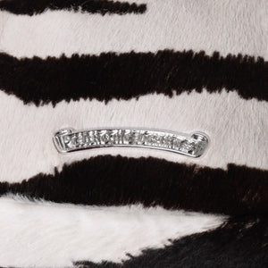 極美品 CHROME HEARTS クロムハーツ TAKA MINI ショルダーバッグ セメタリー クロスパッチ ハラコ ゼブラ グリーン 中古 4a001431