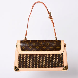 Very Good LOUIS VUITTON Monogram Tweedy Shoulder Bag M92820 World Limited 1000 Pieces Brown Gold Hardware Used 4a001145