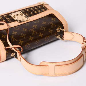 Very Good LOUIS VUITTON Monogram Tweedy Shoulder Bag M92820 World Limited 1000 Pieces Brown Gold Hardware Used 4a001145