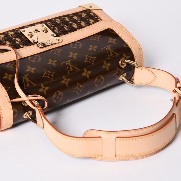 Very Good LOUIS VUITTON Monogram Tweedy Shoulder Bag M92820 World Limited 1000 Pieces Brown Gold Hardware Used 4a001145
