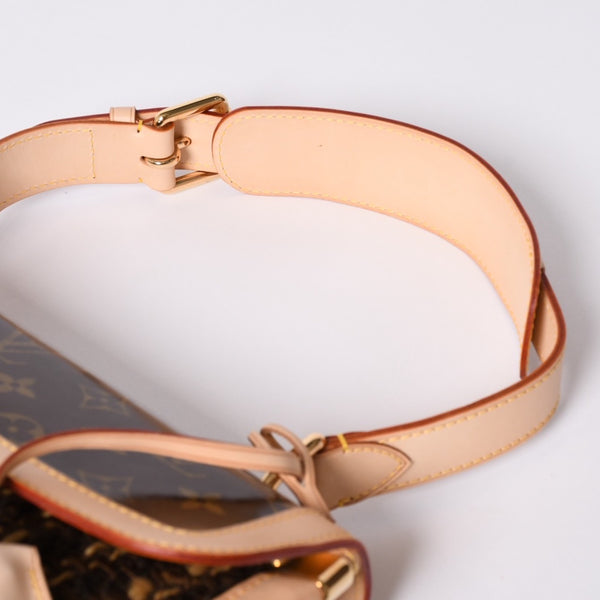 Very Good LOUIS VUITTON Monogram Tweedy Shoulder Bag M92820 World Limited 1000 Pieces Brown Gold Hardware Used 4a001145