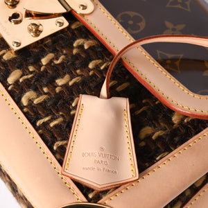 Very Good LOUIS VUITTON Monogram Tweedy Shoulder Bag M92820 World Limited 1000 Pieces Brown Gold Hardware Used 4a001145