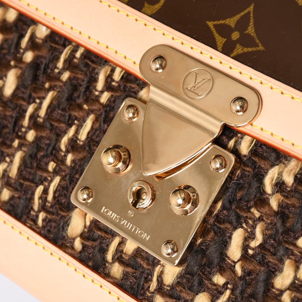 Very Good LOUIS VUITTON Monogram Tweedy Shoulder Bag M92820 World Limited 1000 Pieces Brown Gold Hardware Used 4a001145