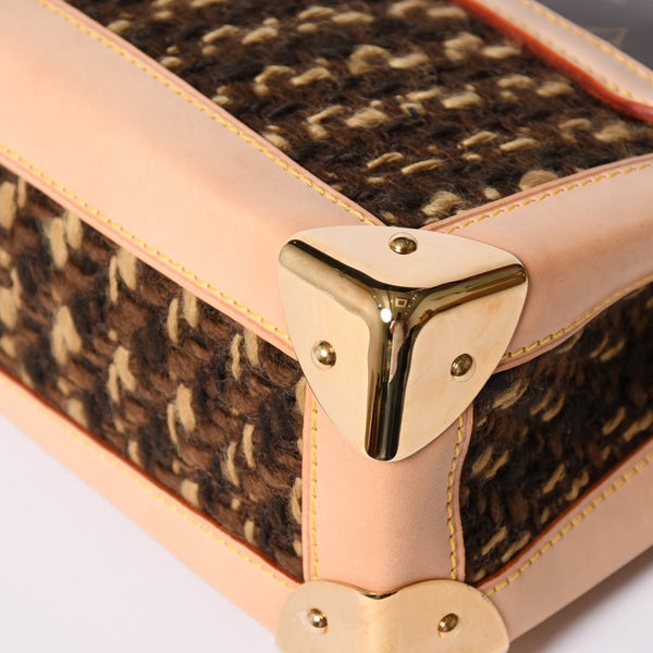 Very Good LOUIS VUITTON Monogram Tweedy Shoulder Bag M92820 World Limited 1000 Pieces Brown Gold Hardware Used 4a001145