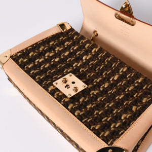 Very Good LOUIS VUITTON Monogram Tweedy Shoulder Bag M92820 World Limited 1000 Pieces Brown Gold Hardware Used 4a001145