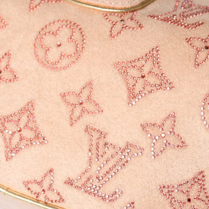 Like new LOUIS VUITTON THEDA PM Handbag M92376 Monogram Strass Goatskin Suede Used 4a001146