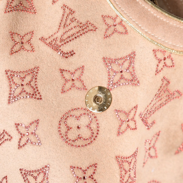 Like new LOUIS VUITTON THEDA PM Handbag M92376 Monogram Strass Goatskin Suede Used 4a001146