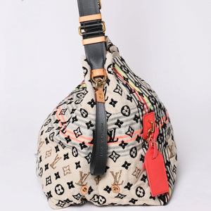 Very good condition LOUIS VUITTON Scrunchie Bohemian Shoulder Bag M40359 Monogram Canvas Beige Multicolor Used 4a001163