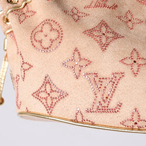 Like new LOUIS VUITTON THEDA PM Handbag M92376 Monogram Strass Goatskin Suede Used 4a001146