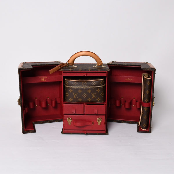LOUIS VUITTON Louis Vuitton x Sharon Stone Vanity Trunk Case Monogram amfAR American AIDS Research Fund Good Used 4a001148