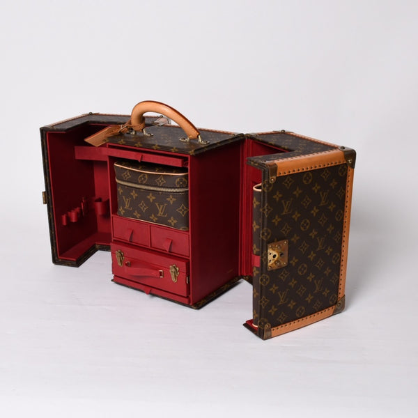 LOUIS VUITTON Louis Vuitton x Sharon Stone Vanity Trunk Case Monogram amfAR American AIDS Research Fund Good Used 4a001148
