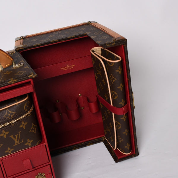 LOUIS VUITTON Louis Vuitton x Sharon Stone Vanity Trunk Case Monogram amfAR American AIDS Research Fund Good Used 4a001148
