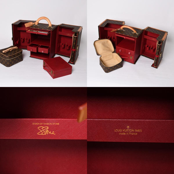LOUIS VUITTON Louis Vuitton x Sharon Stone Vanity Trunk Case Monogram amfAR American AIDS Research Fund Good Used 4a001148