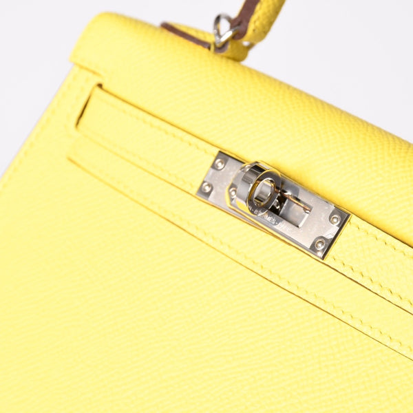 Like new HERMES MINI KELLY II 2WAY bag Epson Jaune naple Palladium hardware K stamp Made in 2025 Used 4a001498