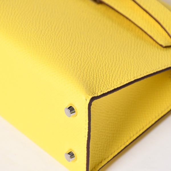 Like new HERMES MINI KELLY II 2WAY bag Epson Jaune naple Palladium hardware K stamp Made in 2025 Used 4a001498