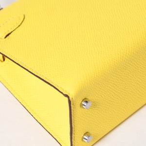 Like new HERMES MINI KELLY II 2WAY bag Epson Jaune naple Palladium hardware K stamp Made in 2025 Used 4a001498