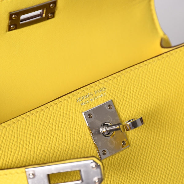Like new HERMES MINI KELLY II 2WAY bag Epson Jaune naple Palladium hardware K stamp Made in 2025 Used 4a001498