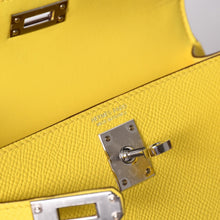 画像をギャラリービューアに読み込む, 新品同様 HERMES エルメス MINI KELLY II ミニケリーⅡ 2WAYバッグ エプソン ジョーヌナプル パラジウム金具 K刻印 2025年製 中古 4a001498
