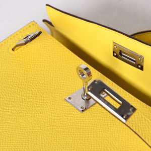 Like new HERMES MINI KELLY II 2WAY bag Epson Jaune naple Palladium hardware K stamp Made in 2025 Used 4a001498