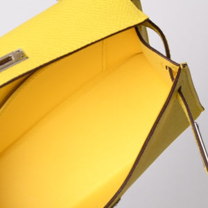 Like new HERMES MINI KELLY II 2WAY bag Epson Jaune naple Palladium hardware K stamp Made in 2025 Used 4a001498