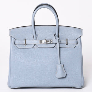 新品同様品 HERMES エルメス バーキン25 ハンドバッグ □P刻印 トゴ シエル シルバー金具 中古 4a001775