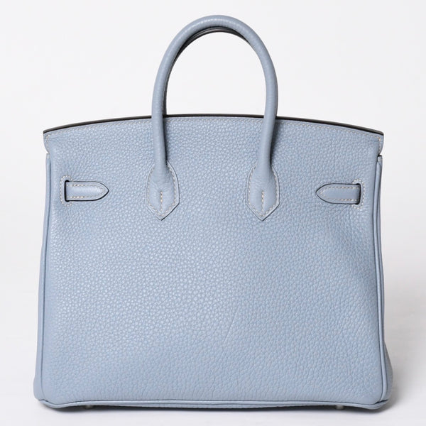 新品同様品 HERMES エルメス バーキン25 ハンドバッグ □P刻印 トゴ シエル シルバー金具 中古 4a001775