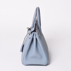 新品同様品 HERMES エルメス バーキン25 ハンドバッグ □P刻印 トゴ シエル シルバー金具 中古 4a001775
