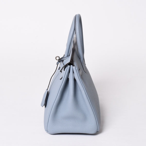 新品同様品 HERMES エルメス バーキン25 ハンドバッグ □P刻印 トゴ シエル シルバー金具 中古 4a001775