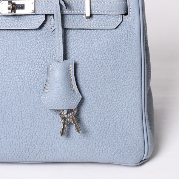 新品同様品 HERMES エルメス バーキン25 ハンドバッグ □P刻印 トゴ シエル シルバー金具 中古 4a001775